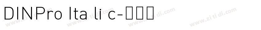 DINPro Ita li c字体转换